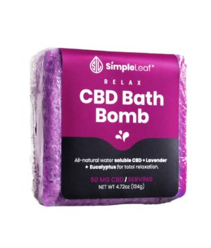 CBD Bath Bomb, Simple Leaf CBD