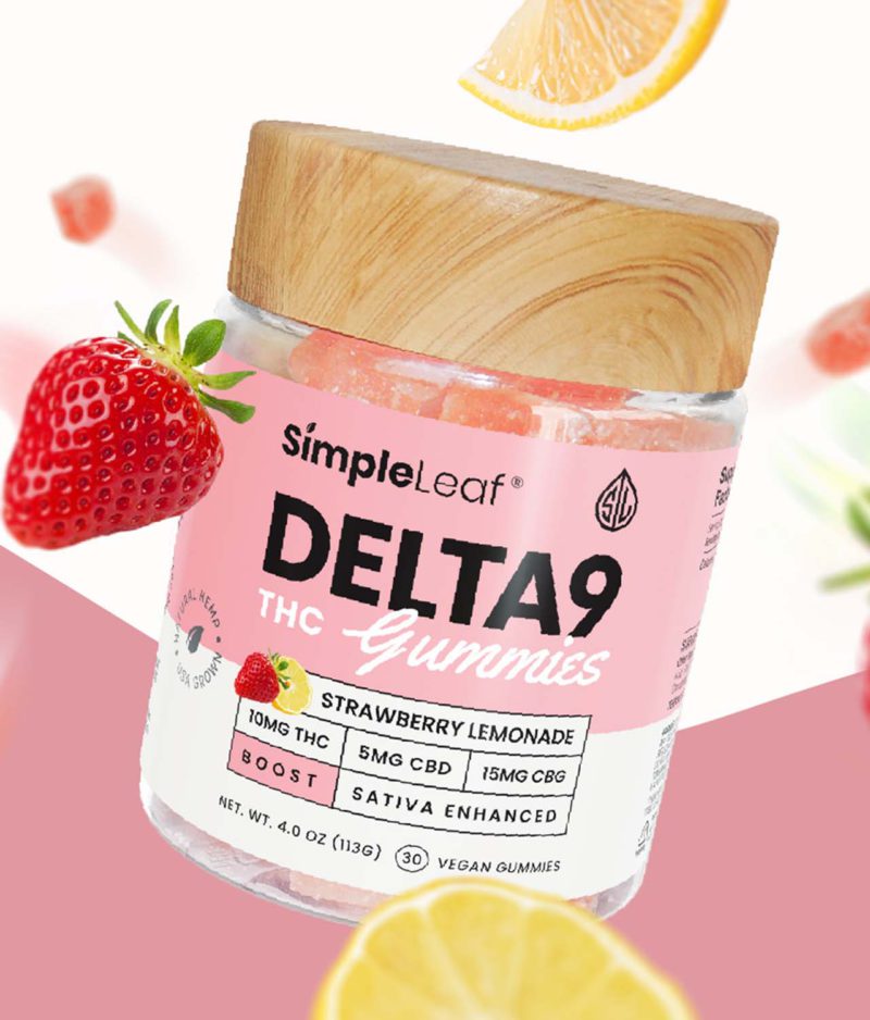 Delta-9 THC Gummies - Organic Hemp Derived - SATIVA - Strawberry Lemonade-fruit-