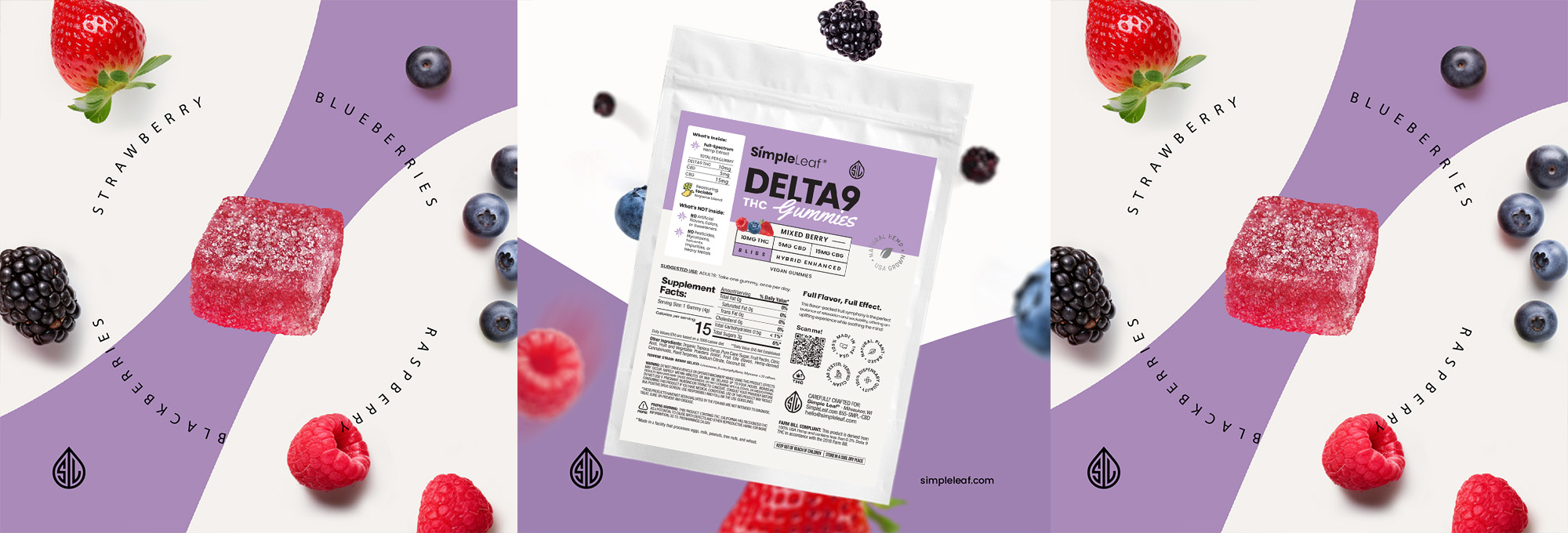 sample-pack-Delta-9 THC Gummies - Organic Hemp Derived - HYBRID gummy