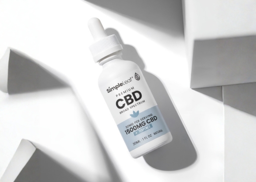 CBD oil with natural hemp terpenes myrcene caryophyllene pinene linalool citral