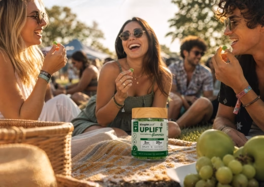 UPLIFT microdose THC and CBG gummies green apple flavor