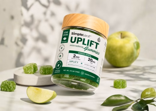 Green apple THC microdose gummies with 2mg Delta 9 THC and 20mg CBG
